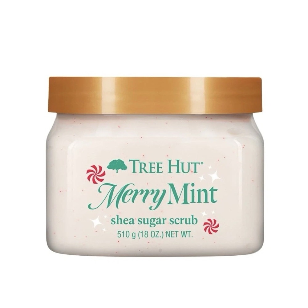 Tree Hut Merry Mint Shea Sugar Scrub Exfoliating‎ Hydrating Body Scrub 18oz